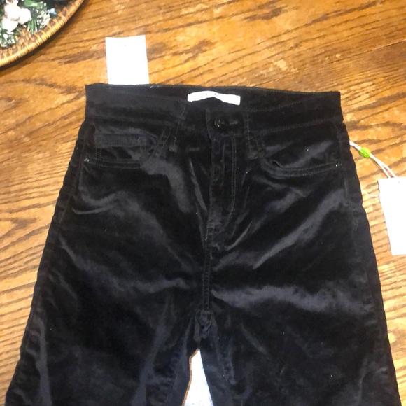 NWT Sam Edelman The Stiletto frayed bootcut high rise Velvet pants - Picture 3 of 12